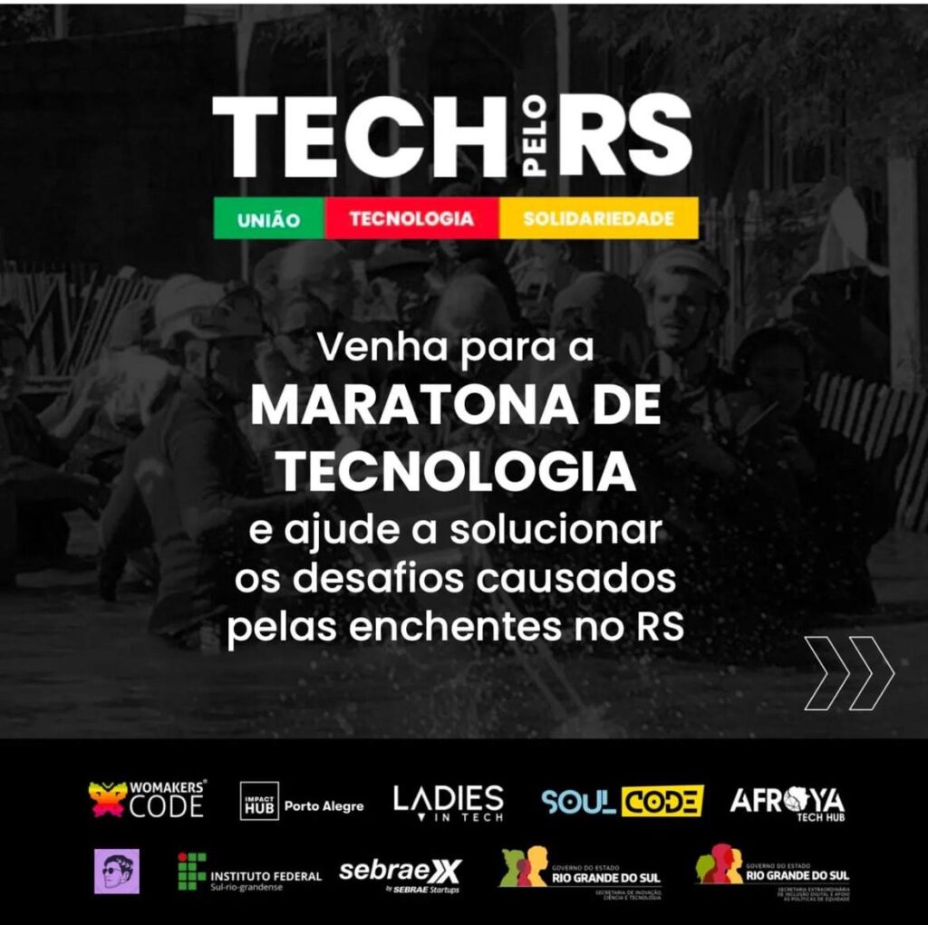 Cartaz do Tech RS, esses são exemplos de tecnologias sociais.