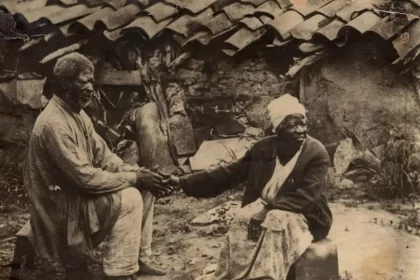 Foto de uma casa de negros recém libertos da escravidão. Uma passagem mal contada da história.