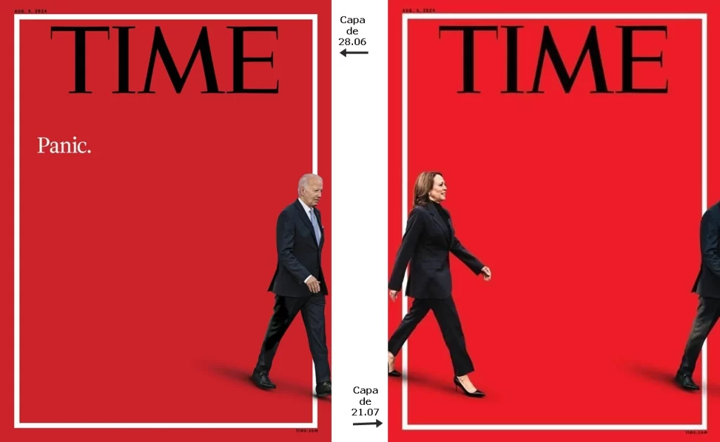 Reprodução de capas da revista Time, no texto sobre o Jornal da Tarde