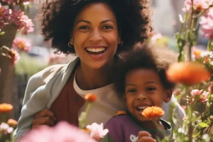 Foto de uma mulher negra jovem, com seu filho bebê. Novas estruturas de famílias