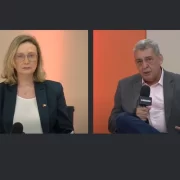 Foto de Rosário e Melo, candidatos em Porto Alegre, debateram sobre as enchentes