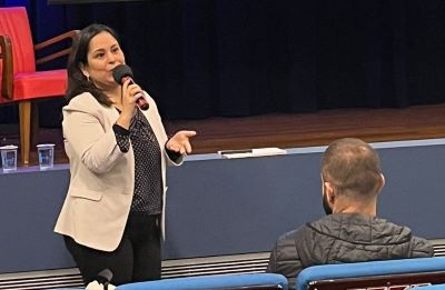 Aline Shimeda fez palestra sobre a resiliência dos japoneses no enfrentamento das emergências climáticas