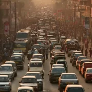 Foto mostra um congestionamento numa avenida, excesso de consumo de petróleo continua