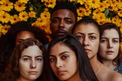 Foto com vários jovens, mostrando a diversidade, é o lugar de fala versus a verdade