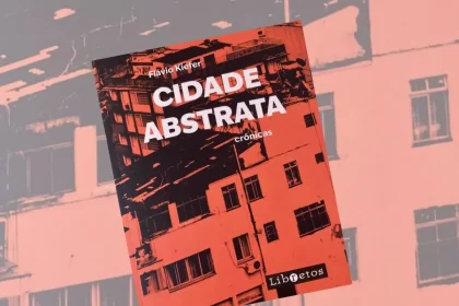 Montagem com a capa do livro do autor, que diz que escrever sempre foi um grande prazer