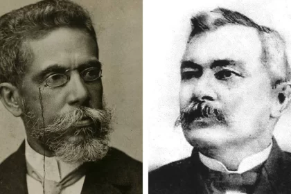 Fotos antigas de Machado de Assis e Silvio Romero