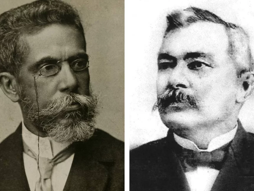 Fotos antigas de Machado de Assis e Silvio Romero