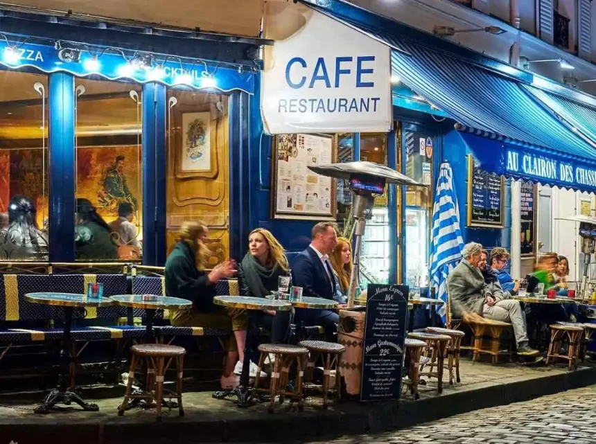 Foto de um café em Montmartre, em Paris, onde o autor trabalhava na psiquiatria de um hospital