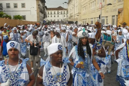 Foto do bloco Filhos de gandhi no carnaval baiano