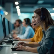 Foto de vários atendentes de telemarketing, autor relata como tentou mudar o plano