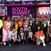 Foto do grupo de afroempreendedores na edição de 2024 do South Summit Brazil