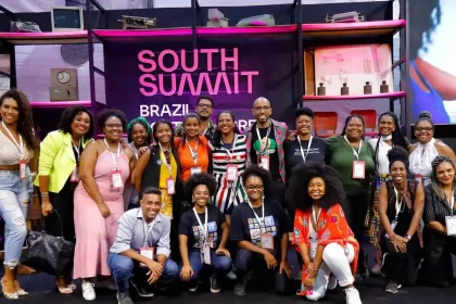 Foto do grupo de afroempreendedores na edição de 2024 do South Summit Brazil