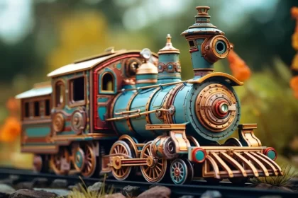 Locomotiva, um dos brinquedos citados pelo autor