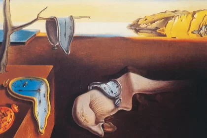 reprodução do quadro A Persistência da memória, de salvador dalí. Pintor questiona o tempo